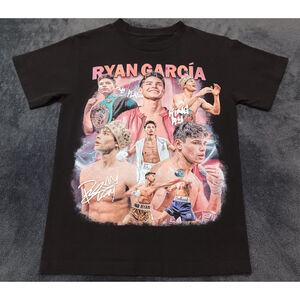 King Ryan Garcia Adult Small T-shirt Mexican Boxer Black Graphic Tee